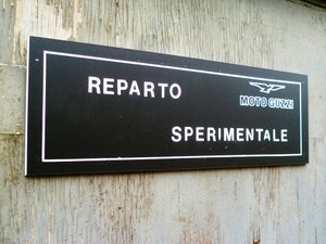 REPRO ‘REPARTO SPERIMENTALE’ SIGN FROM MOTO GUZZI FACTORY